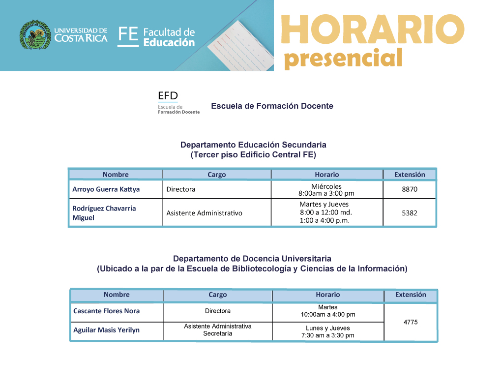 Horarios EFD