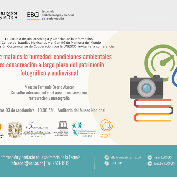 Conferencia: Lo que mata es la humedad, condiciones ambientalespara la conservación a largo plazo del patrimonio fotográfico y audiovisual
