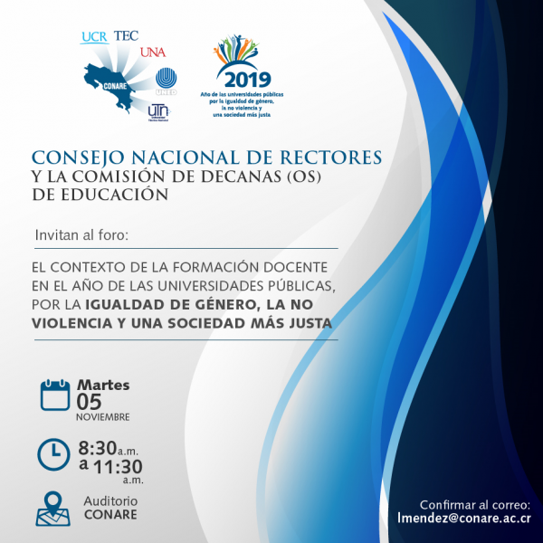 Foro: El contexto de la Formación Docente en el año de las universidades públicas por la igualdad de género, la no violencia y una sociedad más justa