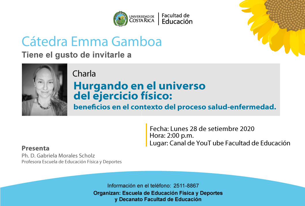 Cátedra Emma Gamboa: Charla "Hurgando en el universo del ejercicio físico"