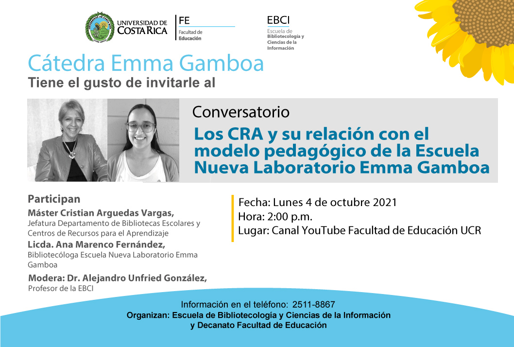 Cátedra Emma Gamboa: Los CRA y su relación con el modelo pedagógico de la Escuela Nueva Laboratorio Emma Gamboa