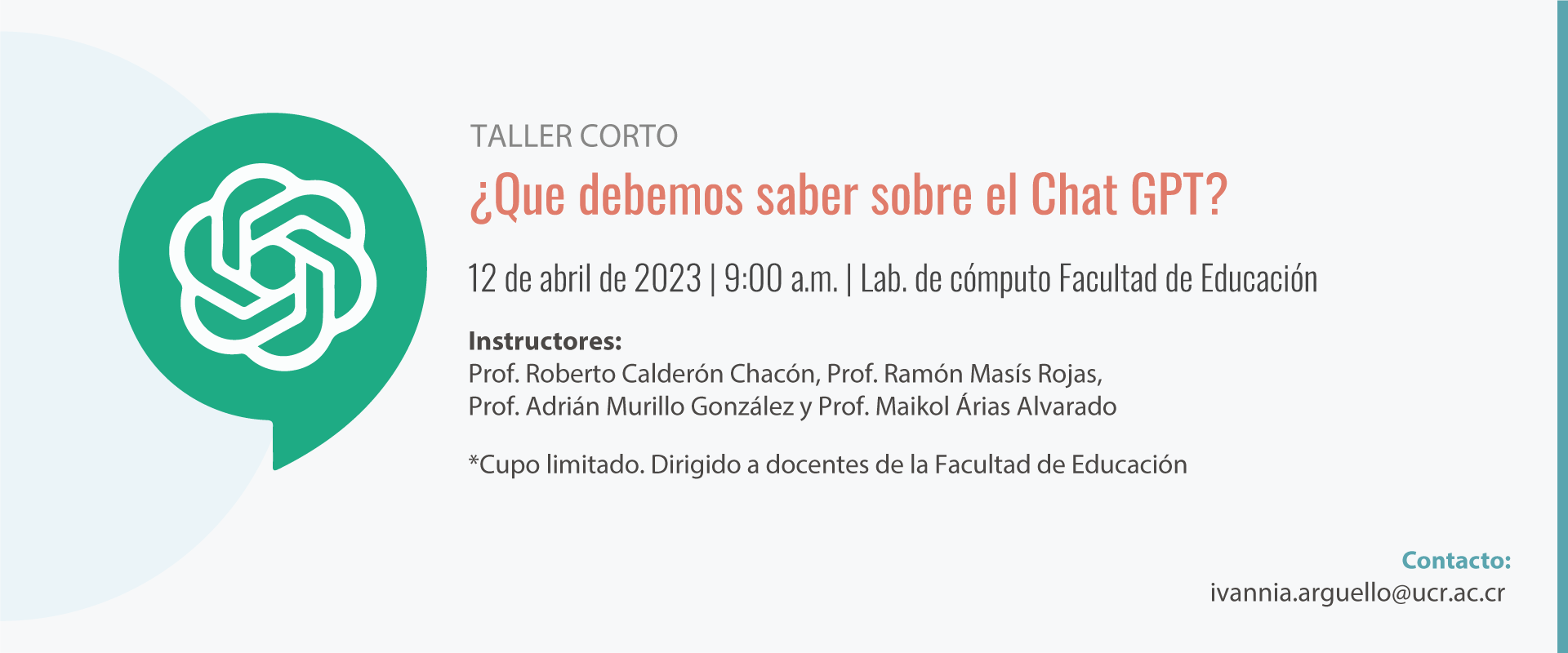 Taller corto ¿Qué debemos saber sobre el Chat GPT?