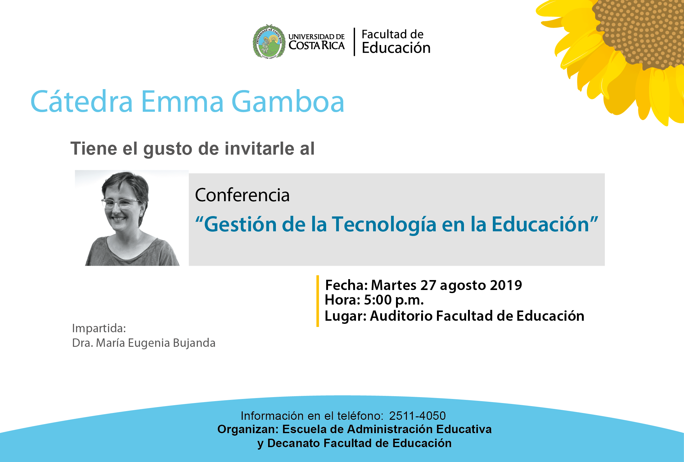 Cátedra Emma Gamboa: Conferencia “Gestión de la Tecnología en la Educación”