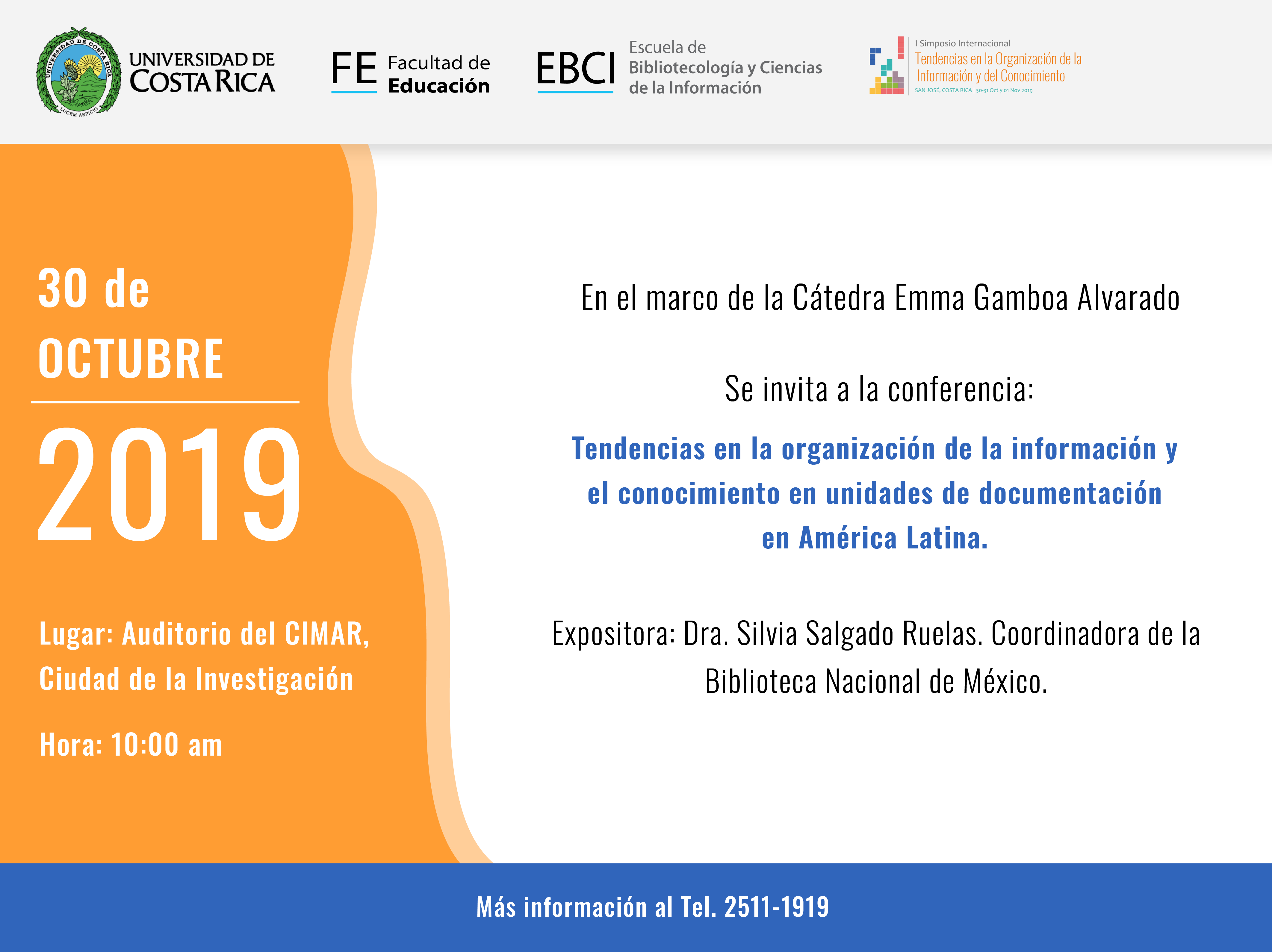 Cátedra Emma Gamboa: Tendencias en la organización de la Información y el conocimiento en unidades de información en América Latina
