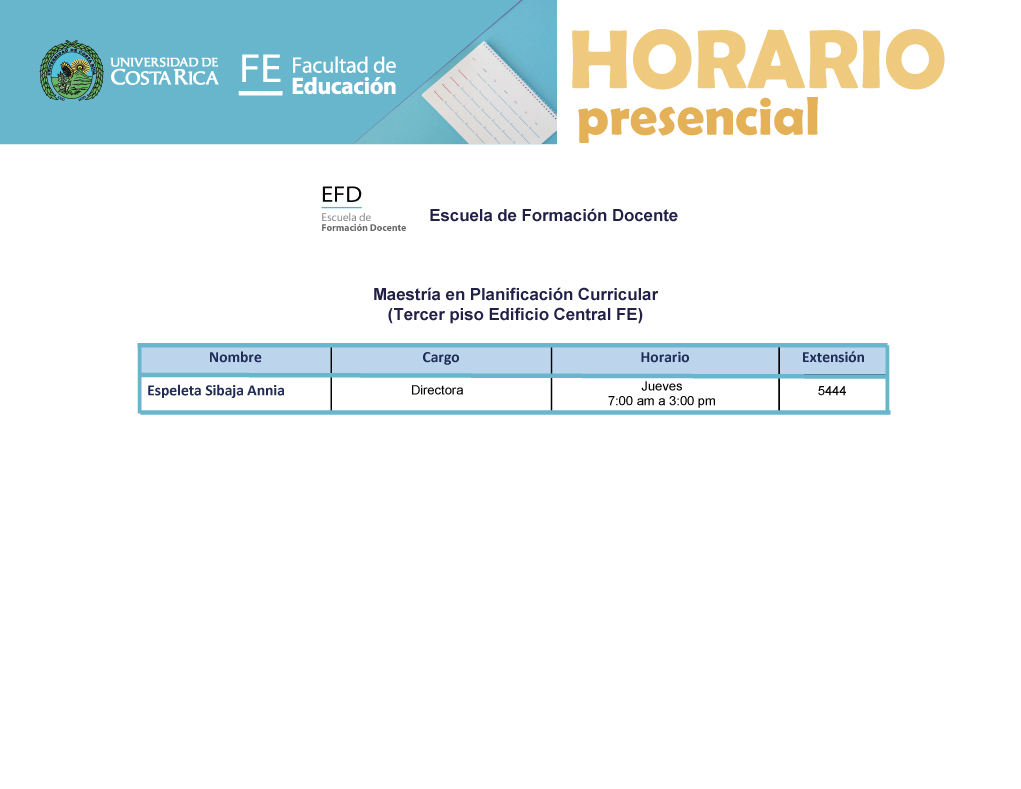 Horarios EFD