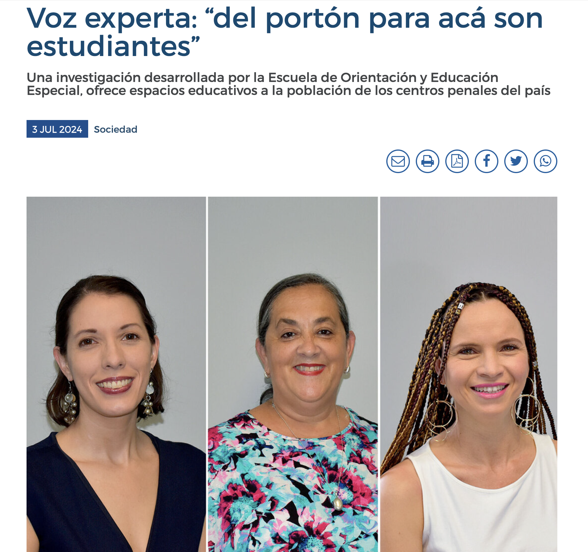 Voz experta: “del portón para acá son estudiantes”