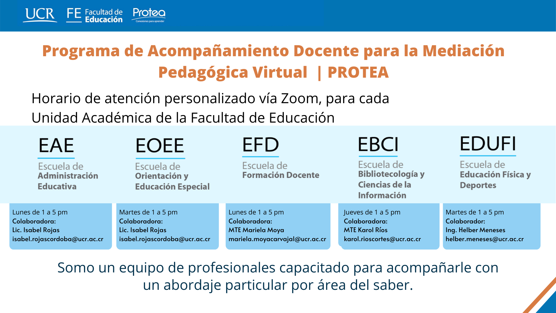 PROTEA ofrece en forma permanente Acompañamiento al personal Docente para la mediación pedagógica | PROTEA VIRTUAL