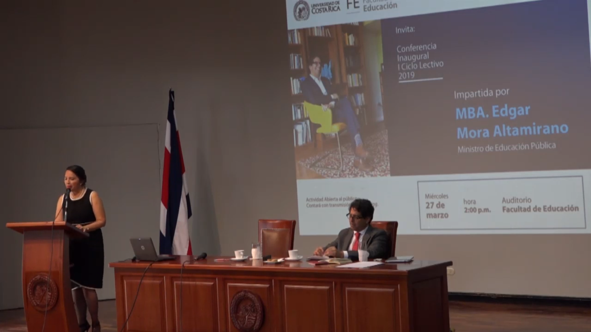 Disponible video de la  Conferencia inaugural del I Ciclo 2019 de la Facultad de Educación