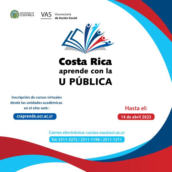 Costa Rica aprende con la U pública: Ofrezca cursos virtuales gratuitos