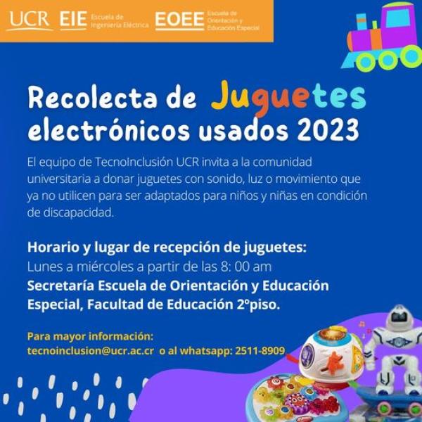 Recolecta de juguetes electrónicos usados 2023